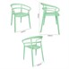 Bolero Mateo Caféstoelen Mintgroen (Pak Van 2)