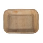 Fiesta Composteerbare Diepe Palmblad Borden Rechthoekig 250mm (Pak Van 100)