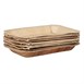 Fiesta Composteerbare Diepe Palmblad Borden Rechthoekig 250mm (Pak Van 100)