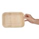 Fiesta Composteerbare Diepe Palmblad Borden Rechthoekig 250mm (Pak Van 100)