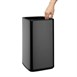 Bolero Vierkante Afvalbak Titanium Zwart 10Ltr