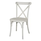 Bolero Manhattan Kruisrugleuning Resin Stoelen Limewash (Verpakking Van 4)