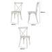 Bolero Manhattan Kruisrugleuning Resin Stoelen Limewash (Verpakking Van 4)