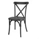 Bolero Manhattan Cross-Back Kunststof Stoelen Zwart (Set Van 4)