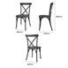 Bolero Manhattan Cross-Back Kunststof Stoelen Zwart (Set Van 4)