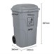 Jantex 120Ltr Container Met Voetpedaal Grijs