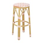 Bolero Parijse Stijl PE Rotan Barkrukken Koraal (2 Pack)