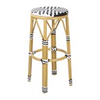 Bolero Parijse Stijl PE Rieten Barkrukken Zwart (2 Pack)