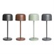 Olympia Siena Tafellamp Ronde Koepel Grijs 200mm