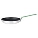 Hygiplas Aluminium Antiaanbak Teflon Platinum Plus Koekenpan met Groene Handgreep 24cm