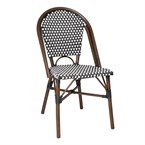 Bolero Parijse stijl PE Rattan Stoel Zwart Dot Mix (2 Pack)