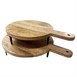 Olympia Ronde Displaystandaard Mango Hout met Metalen Poten 400x300x80mm