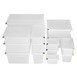 Hygiplas Click PP GN-bak 1/3 met deksel & 7 kleurclips 100 mm 3,6L (set van 4)