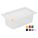 Hygiplas Click PP GN-bak 1/4 met deksel & 7 kleurclips 100 mm 2,5L (4 stuks)