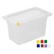 Hygiplas Click PP GN-bak 1/4 met deksel & 7 kleurclips 150 mm 3,7L (4 stuks)