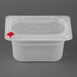 Hygiplas Click PP GN-bak 1/9 met deksel & 7 kleurclips 100 mm 0,85 l (set van 4)
