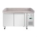 Polar U-Series Dubbele Deur Pizza Werkbank met Granieten Blad 428Ltr
