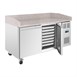 Polar U-Series Dubbele Deur Pizza Werkbank met Granieten Blad 428Ltr