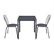 Bolero Adeline Stalen Vierkante Tafel 700mm Leisteen Blauw