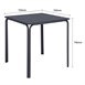 Bolero Adeline Stalen Vierkante Tafel 700mm Leisteen Blauw