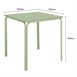 Bolero Adeline Stalen Vierkante Tafel 700mm Lichtgroen