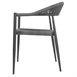 Bolero Eden PE gevlochten rattan outdoor armstoelen antraciet (4stuks)