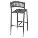 Bolero Eden PE gevlochten rattan outdoor barkrukken antraciet (2 stuks)