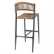 Bolero Eden PE gevlochten rattan outdoor barkrukken naturel (2stuks)