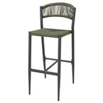 Bolero Eden PE gevlochten rattan outdoor barkrukken groen (2 stuks)