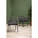 Bolero Bay PE gevlochten rattan outdoor armstoelen antraciet (2 stuks)