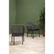 Bolero Bay PE gevlochten rattan outdoor armstoelen antraciet (2 stuks)