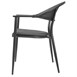 Bolero Santiago outdoor armstoelen zwart (4 stuks)