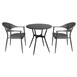 Bolero Santiago outdoor armstoelen zwart (4 stuks)