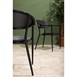 Bolero Santiago outdoor armstoelen zwart (4 stuks)