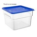 Hygiplas Polycarbonaat Vierkante Opslagcontainer 10Ltr