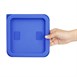 Hygiplas vierkant deksel blauw klein