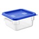 Hygiplas vierkant deksel blauw klein