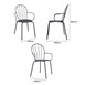 Bolero Adeline Armstoelen Leisteenblauw (4 stuks)