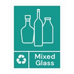 Jantex Slim Bin Label - Gemengd glas