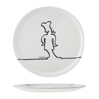 Pizza bord 31cm Wit Funnyline Black