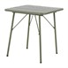 Bolero Amalfi Vierkante Gelat Staal Inklapbare Tafel Olijfgroen 700mm