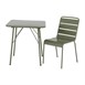 Bolero Amalfi Vierkante Gelat Staal Inklapbare Tafel Olijfgroen 700mm