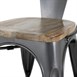 Bolero Bistro Curve Armstoelen Met Houten Zitting Donkergrijs (4 stuks)