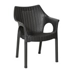 Bolero Elements Polypropyleen Armstoelen Zwart (4 stuks)