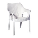 Bolero Elements Polypropyleen Armstoelen Sneeuwwit (4 stuks)