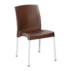 Bolero Elements Polypropyleen Stoelen Donkerbruin (4 stuks)