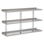 Gastro-M Compleet wandrek met 3 niveaus 160x40cm - volledige montageset (excl. schroeven)
