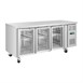 Polar U-Series 3-deurs koelwerkbank met glazen deuren