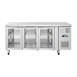 Polar U-Series 3-deurs koelwerkbank met glazen deuren
