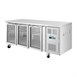 Polar U-Series 3-deurs koelwerkbank met glazen deuren